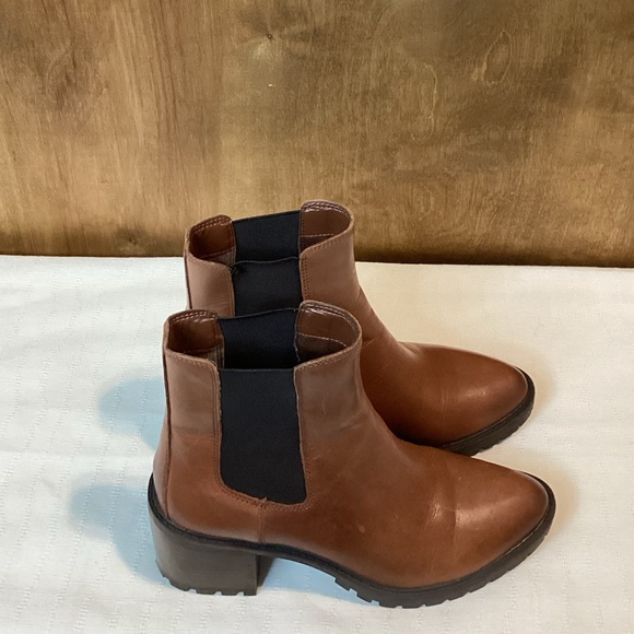 Brown Vince Camuto Leather Ankle Boots - Picture 2 of 6